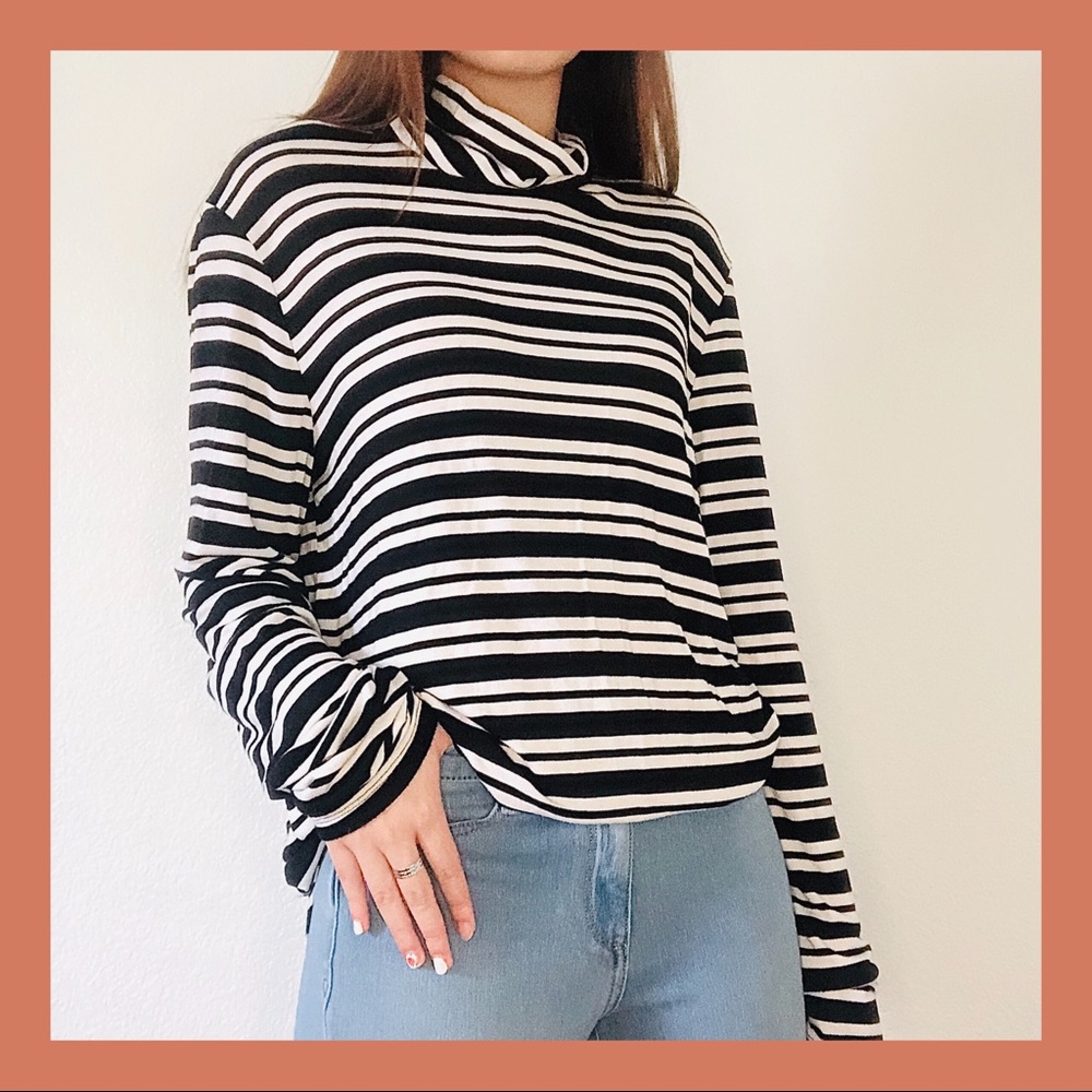 Stripe Turtleneck